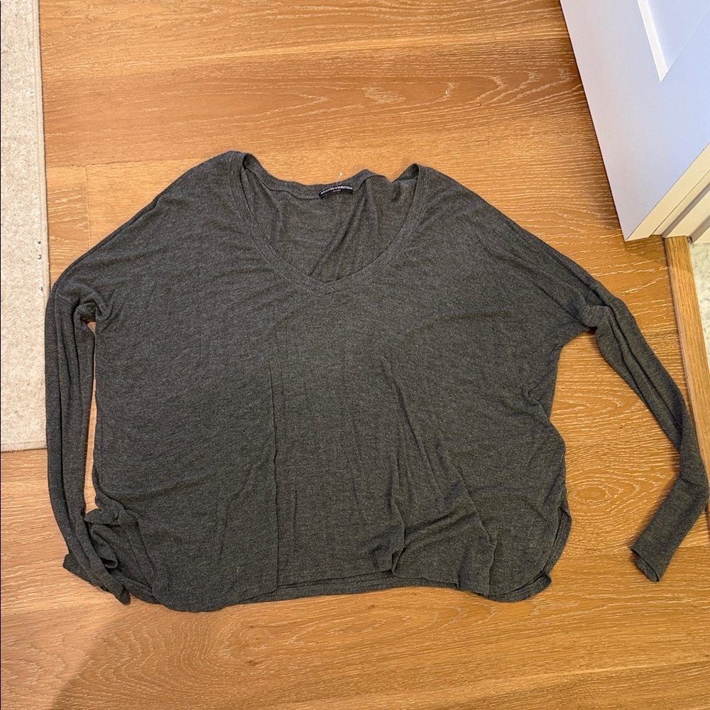 Brandy Melville Gray Long Sleeve Top